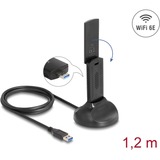 DeLOCK Adattatore USB Wi-Fi 6E Dualband WLAN AX3000, Adattatore Wi-Fi 