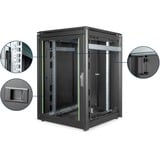 Digitus Armadio di rete Serie Unique - 800 x 800 mm (L x P), IT armadio Nero, Rack indipendenti, 22U, 800 kg, 800 g, Nero