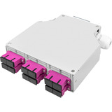 Digitus Box per guida DIN fibra ottica MM OM4 equipaggiata con adattatore SC, Scatola di giunzione 