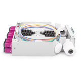 Digitus Box per guida DIN fibra ottica MM OM4 equipaggiata con adattatore SC, Scatola di giunzione 