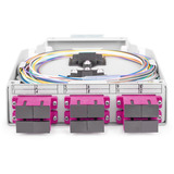 Digitus Box per guida DIN fibra ottica MM OM4 equipaggiata con adattatore SC, Scatola di giunzione 