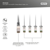 Digitus Cavo Direct Attach 40G QSFP+ a 4XSFP+ 3m 