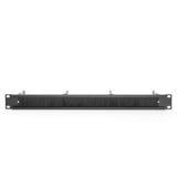 Digitus Pannello di gestione cavi con staffe d’acciaio e guarnizione a spazzola per armadi 482,6 mm (19”), 1HE, Instradamento dei cavi Nero, 6 mm (19”), 1HE, Pannello di gestione del cavo, Nero, Acciaio, 1U, Ovale, Cina