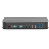 Digitus Switch KVM, 2 porte, 4K60Hz, 2 x DP in, 1 x DP/HDMI out Nero, 2 porte, 4K60Hz, 2 x DP in, 1 x DP/HDMI out, 4096 x 2160 Pixel, 4K Ultra HD