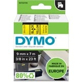Dymo D1 etichette originali | Rotolo da 9 mm x 7 m | stampa nera su giallo | etichette autoadesive per etichettatrice LabelManager | 1 Pezzo, Nastro di scrittura Nero su giallo, Poliestere, Belgio, -18 - 90 °C, DYMO, LabelManager, LabelWriter 450 DUO