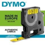 Dymo D1 etichette originali | Rotolo da 9 mm x 7 m | stampa nera su giallo | etichette autoadesive per etichettatrice LabelManager | 1 Pezzo, Nastro di scrittura Nero su giallo, Poliestere, Belgio, -18 - 90 °C, DYMO, LabelManager, LabelWriter 450 DUO