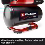 EINHELL Compressore a batteria Power X-Change TE-AC 18/75 Li OF-Solo, 18Volt Nero/Rosso