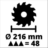 EINHELL Sega da trazione, troncatrice e a ingranaggi TC-SM 216, Sega mitra/Troncatrice rosso/Nero