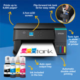 Epson EcoTank ET-2950 Ad inchiostro A4 4800 x 1200 DPI 33 ppm Wi-Fi, Stampante multifunzione Nero, Ad inchiostro, Stampa a colori, 4800 x 1200 DPI, A4, Stampa diretta, Nero