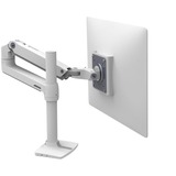 Ergotron LX Series 45-537-216 supporto da tavolo per Tv a schermo piatto 81,3 cm (32") Bianco Scrivania bianco, Morsa, 11,3 kg, 81,3 cm (32"), 100 x 100 mm, Regolazione altezza, Bianco