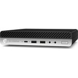 HP EliteDesk 800 G4 MP Ricondizionato, Mini-PC Nero/Argento