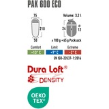 High Peak Sacco a pelo a mummia Pak 600 ECO verde scuro/Rosso