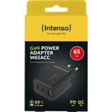 Intenso Power Adapter W65ACC GaN, Caricabatterie Nero