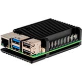 Joy-IT Custodia in alluminio per Raspberry Pi 5, Housing Nero