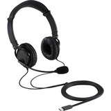 Kensington Cuffie USB-C classiche con microfono, Headset Nero, Cablato, Musica e Chiamate, Auricolare, Nero