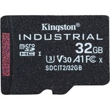Kingston Industrial 32 GB MicroSDHC UHS-I Classe 10, Scheda di memoria Nero, 32 GB, MicroSDHC, Classe 10, UHS-I, Class 3 (U3), V30