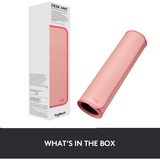 Logitech Desk Mat Studio Series Rosa, Tappetino per mouse rosa, Rosa, Monocromatico, Nylon, Poliestere, Gomma, Barra appoggiaferro antiscivolo