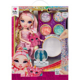 MGA Entertainment Rainbow Shimmers with Slime Fashion Doll - Bella (pink), Bambola Rainbow High Rainbow Shimmers with Slime Fashion Doll - Bella (pink), Bambola alla moda, Femmina, 4 anno/i, Bambino/Bambina, 280 mm, Multicolore