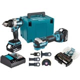 Makita Kit combo batteria DLX2592JX1, 18 Volt, Trapano avvitatore blu/Nero