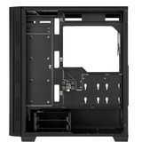 Sharkoon RGB LIT 100 Midi Tower Nero Nero, Midi Tower, PC, Nero, ATX, micro ATX, Mini-ITX, Blu, Verde, Rosso, Ventole, Frontale