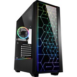 Sharkoon RGB LIT 100 Midi Tower Nero, Chassis Tower Nero, Midi Tower, PC, Nero, ATX, micro ATX, Mini-ITX, Blu, Verde, Rosso, Ventole, Frontale