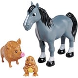 Simba Sam il pompiere salvataggio animali con rimorchio,  veicolo da gioco 