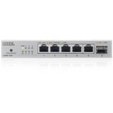 Zyxel XMG-105 Non gestito 2.5G Ethernet (100/1000/2500) Grigio, Interruttore argento, Non gestito, 2.5G Ethernet (100/1000/2500)