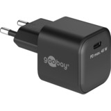 goobay Caricatore rapido Nano USB-C PD GaN 45 W, Caricabatterie Nero