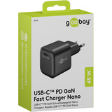 goobay Caricatore rapido Nano USB-C PD GaN 45 W, Caricabatterie Nero