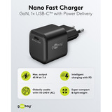 goobay Caricatore rapido Nano USB-C PD GaN 45 W, Caricabatterie Nero