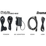 iiyama ProLite T1721MSC-B2 Monitor PC 43,2 cm (17") 1280 x 1024 Pixel SXGA LED Touch screen Da tavolo Nero, Monitor LED Nero (opaco), 43,2 cm (17"), 1280 x 1024 Pixel, SXGA, LED, 5 ms, Nero