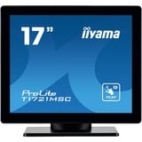 iiyama ProLite T1721MSC-B2 Monitor PC 43,2 cm (17") 1280 x 1024 Pixel SXGA LED Touch screen Da tavolo Nero, Monitor LED Nero (opaco), 43,2 cm (17"), 1280 x 1024 Pixel, SXGA, LED, 5 ms, Nero