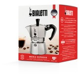 Bialetti Moka Express 2 Tazze argento, Moka, Alluminio, Nero, Alluminio, 2 tazze, Moka Express, CE