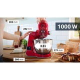 Bosch MUM5X720, Robot da cucina rosso/Argento