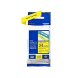 Brother TZE-651 nastro per etichettatrice, Nastro di scrittura Giallo, Filippine, 5 anno/i, 2,4 cm, 8 m, 24 mm