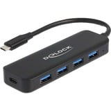 DeLOCK 64170 hub di interfaccia USB 3.2 Gen 1 (3.1 Gen 1) Type-C 5000 Mbit/s Nero, Hub USB USB 3.2 Gen 1 (3.1 Gen 1) Type-C, USB 3.2 Gen 1 (3.1 Gen 1) Type-A, USB 3.2 Gen 1 (3.1 Gen 1) Type-C, 5000 Mbit/s, Nero, Metallo, 85 W