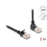 DeLOCK Cavo patch RJ-45 Cat.6a S/FTP, Slim 90° angolato Nero