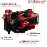 EINHELL AQUINNA 36/38 F LED AUTOMATIC, 4180420, Pompa rosso/Nero