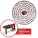 EINHELL Martello perforatore a batteria professionale TP-HD 18/26 D Li BL - Solo, 18 Volt, Trapano a percussione Nero/Rosso