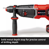 EINHELL Martello perforatore a batteria professionale TP-HD 18/26 D Li BL - Solo, 18 Volt, Trapano a percussione Nero/Rosso