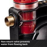 EINHELL Pompa da giardino automatica a batteria AQUINNA 36/38 F LED AUTOMATIC, 36Volt (2x18V) rosso/Nero