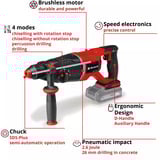 EINHELL TP-HD 18/26 D Li BL - Solo, 4514270, Trapano a percussione Nero/Rosso