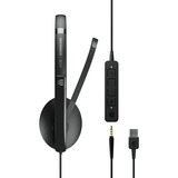 EPOS | SENNHEISER ADAPT 165 USB II Auricolare Cablato A Padiglione Ufficio USB tipo A Nero Nero, Cablato, Ufficio, 20 - 20000 Hz, 145 g, Auricolare, Nero