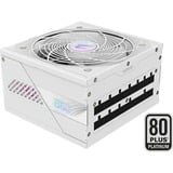 GIGABYTE AORUS ELITE P850W ICE Alimentatore - PCIe 5.0, 80 PLUS Platinum, Design completamente modulare, Ventola da 120 mm, Compatibile con ATX 3.0, Spina EU, Alimentatore PC bianco, 80 PLUS Platinum, Design completamente modulare, Ventola da 120 mm, Compatibile con ATX 3.0, Spina EU, 850 W, 100 - 240 V, 50/60 Hz, 12 A, Attivo, 125 W