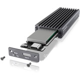 ICY BOX IB-1817MC-C31 Box esterno SSD Grigio M.2, Disk enclosure grigio, Box esterno SSD, M.2, PCI Express 3.0, Serial ATA III, 10 Gbit/s, Collegamento del dispositivo USB, Grigio