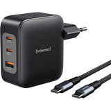Intenso Intenso Power Adapter W100ACC GaN + C520C Cavo, Caricabatterie Nero