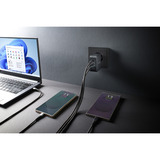 Intenso Intenso Power Adapter W100ACC GaN + C520C Cavo, Caricabatterie Nero