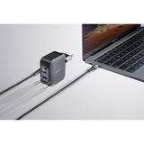 Intenso Intenso Power Adapter W100ACC GaN + C520C Cavo, Caricabatterie Nero