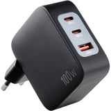 Intenso Intenso Power Adapter W100ACC GaN + C520C Cavo, Caricabatterie Nero