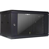 Inter-Tech SMA-6406 6U Da parete Nero, IT armadio Nero, Da parete, 6U, 30 kg, Lucchetti, 14,4 kg, Nero